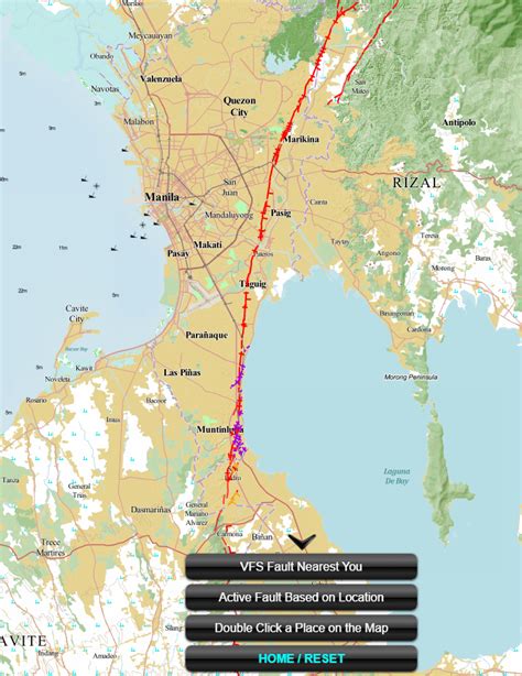 Find your (active) fault using the PHIVOLCS .